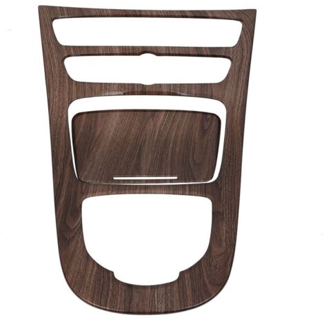 Jeffergarden 2 pièces de garniture de panneau de levier de vitesse de console pour Mercedes-Benz Classe E W213 16-18 Bois brun noyer