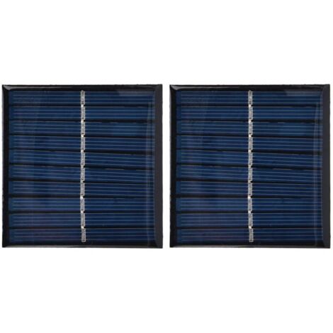 Jeffergarden 2 pièces Mini panneau solaire Portable cellule encapsulée époxy Flexible bricolage utilisation 0.7W 5V 0-140mA
