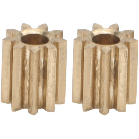 Jeffergarden 2 Pièces Pignon D'Engrenage, Mini Engrenage Moteur 9 Dents 5mm en Laiton Moteur Pignon Remplacement Pignon pour Duplo Intelli Lok Module 0.4