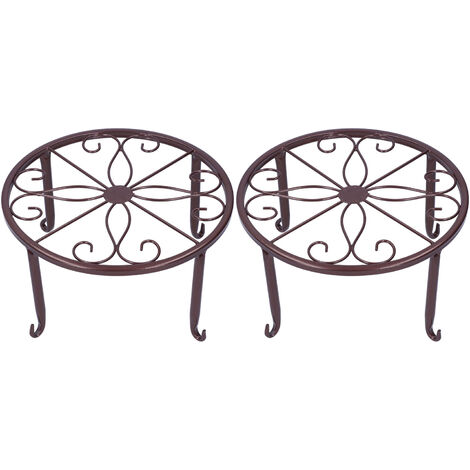 Jeffergarden 2 pièces plante support Pot de fleur support en pot intérieur extérieur planteur prend en charge support bureau décor