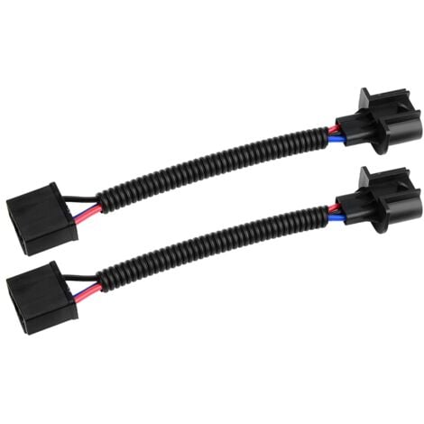Jeffergarden 2 Stück H4-Buchse auf H13-Stecker-Adapter-Scheinwerfer-Konvertierungskabel-Set