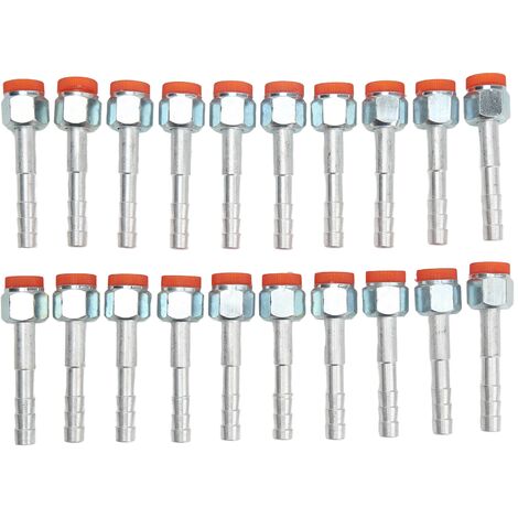 Jeffergarden 20 pièces de tuyau de climatisation raccord droit en aluminium haute résistance universel pour voitures camions 3/8in