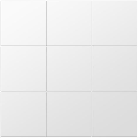 Jeffergarden 25 pièces bricolage carré miroir Stickers muraux 15cm carreaux auto-adhésifs 3D miroir décor pour bricolage Acryli