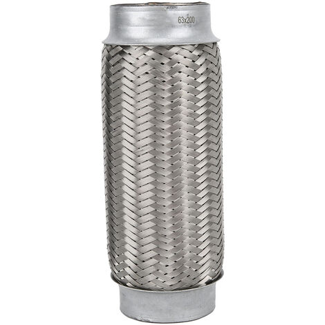 Jeffergarden 2.5x8in tuyau flexible d'échappement en acier inoxydable tresse Flexible joint Tube d'accouplement universel pour voiture
