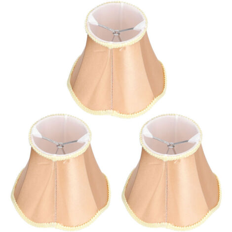 Jeffergarden 3 pièces abat-jour en tissu moderne E14 lampe murale à clipser bougie lustre abat-jour pour lampe de Table