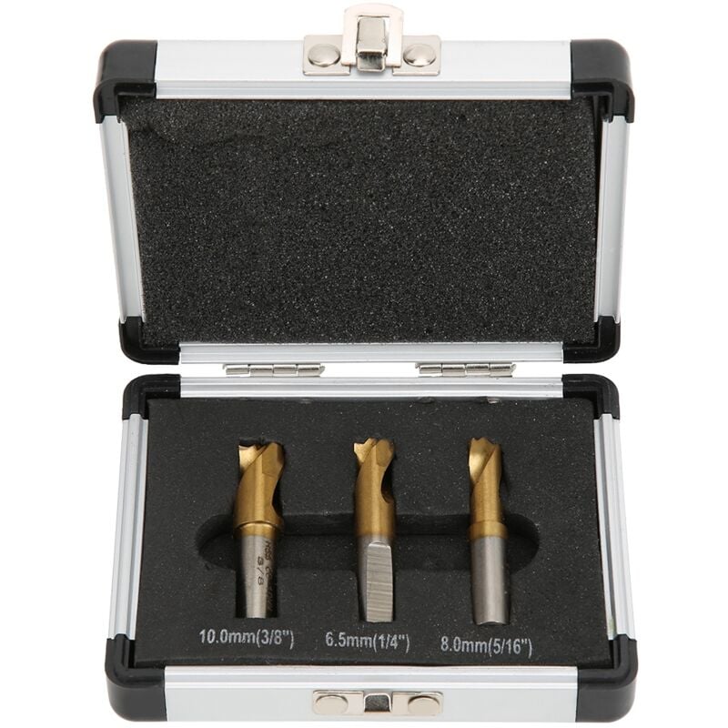 Jeffergarden - 3 pièces hss co Cobalt Kit de forets à souder par points accessoires de coupe de soudure 1/4in 5/16in 3/8in