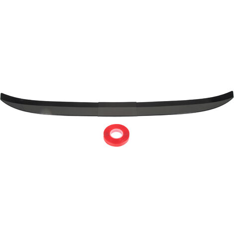 Jeffergarden 3 pièces lèvre d'aile de becquet arrière 116 à 132 cm aileron d'aile de coffre noir brillant profilé universel pour véhicule