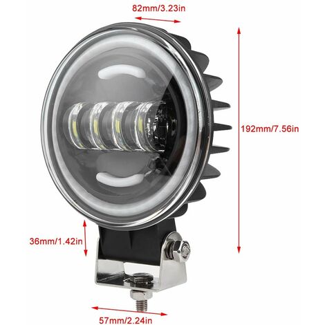 Jeffergarden 35W projecteur antibrouillard hors route véhicules rond Led lampe de travail voiture style lampe pour Jeep ATV