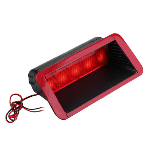 Jeffergarden 3ème Feu Stop LED Universel Haute Montage Pour Voiture - ‌5 LED Rouge 12V‌ Feu Arrière ‌Accessoire Auto‌