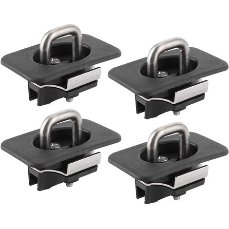Jeffergarden 4 pièces Ancres d'arrimage rétractable Rail de lit de Camion Ancres d'arrimage Anneaux de Crochet Extensible s'adapte pour Fo-RD F-150 1998-14 1000lbs capacité de Charge