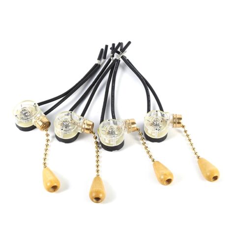 Jeffergarden 4 pièces universel maison ventilateur de plafond lampe applique murale remplacement tirer chane cordon interrupteur 250V 125V