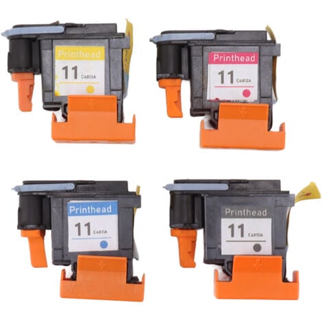 Jeffergarden 4 Stück Druckkopf Druckerkopf Magenta Schwarz Cyan Gelb Druckersatz für HP Designjet 100 110 111 500 510 800 813 850