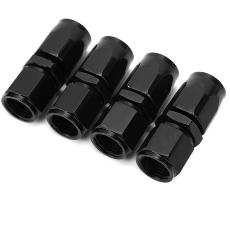 Jeffergarden 4pcs adaptateur de raccord d'extrémité de tuyau pivotant universel droit AN6 -6AN surface de polissage