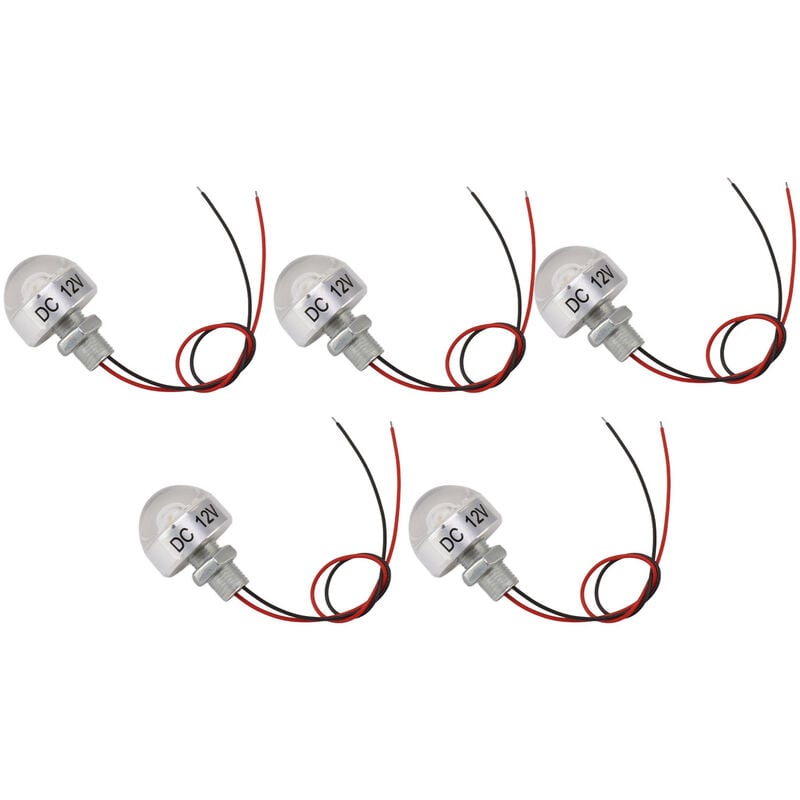 Jeffergarden - 5 pièces led dans le sol puits lumière dc 12 v 1 w Mini projecteur intégré led lampe de pont pour bijou armoire plafond escalier
