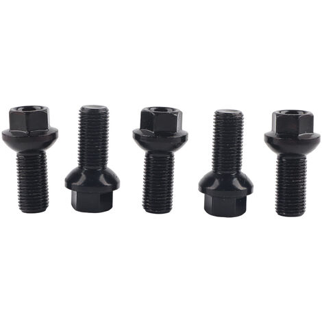 Jeffergarden 5 pièces M14x1.5mm boulons de roue en acier inoxydable A0009908307 adaptés pour MercedesBenz A180 A200 W176