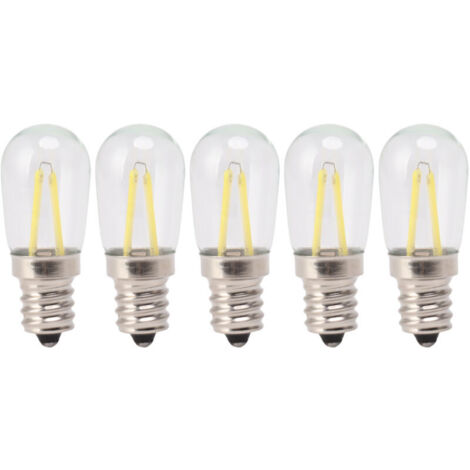 Jeffergarden 5 pièces réfrigérateur lampe ampoule basse température faible consommation d'énergie E12 LED réfrigérateur ampoule 120V lumière blanche