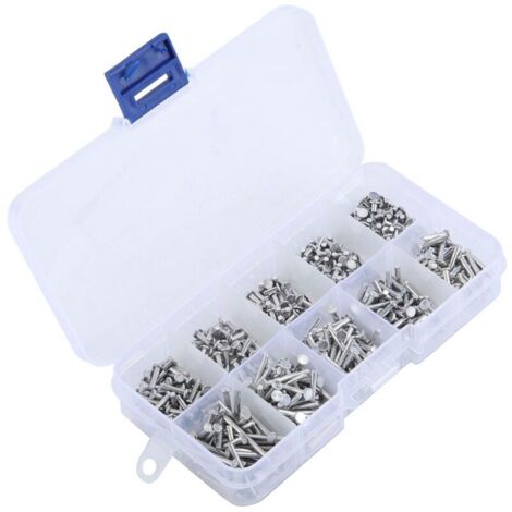 Jeffergarden 500 rivets M2 à tête plate en aluminium, rivets pleins de 3 à 18 mm de longueur