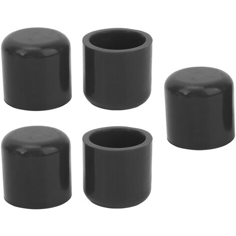 Jeffergarden 5pcs Bouchon d'obturation en silicone 30mm Flexible Résistant à l'usure Prise de tuyau d'aspiration universelle Noir