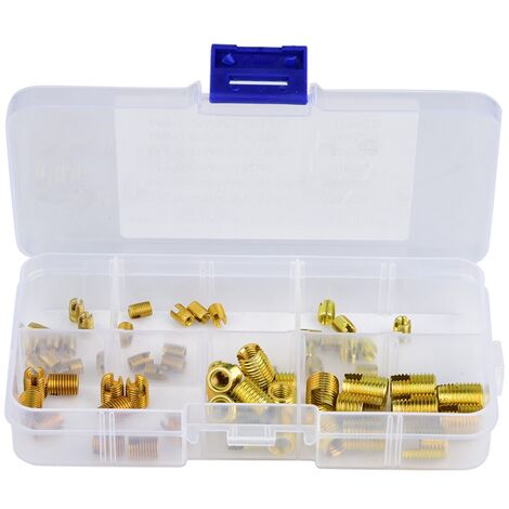 Jeffergarden 60 pièces 302 Type acier au carbone vis autotaraudeuse Inserts filetés accessoires