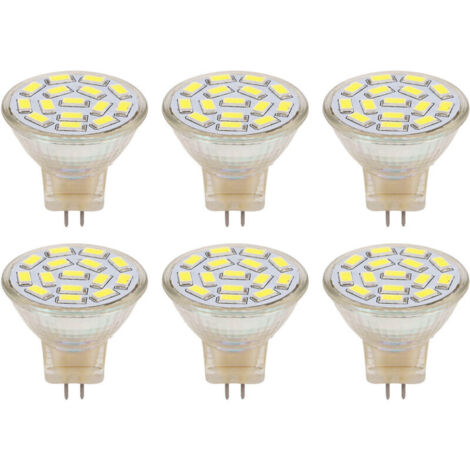 Jeffergarden 6Pcs GU4 LED Bulb 270LM 15LED Energy Saving Light Bulb MR11 Track Lamp Beads 12V 3W White Light 6000K