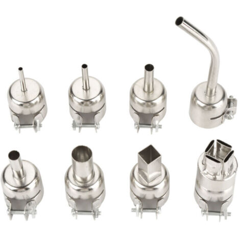 Jeffergarden 8 buses pour pistolet à air chaud électrique 8858‑I 650W avec affichage numérique LED et température réglable (buses)