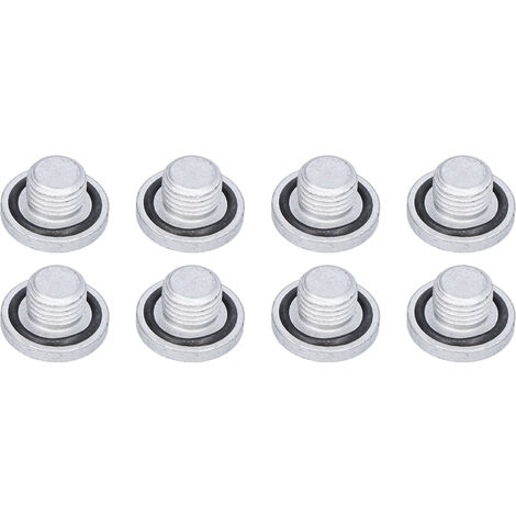 Jeffergarden 8 pièces bouchons de vidange d'huile filetage M14 avec rondelle d'étanchéité 0652 477 pour Opel Astra/Corsa/Meriva