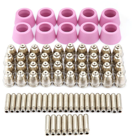 Jeffergarden 80 pc/ensemble AG60 SG55 Plasma Cutter Torche De Coupe Consommables lectrode Buses Tasses Kit