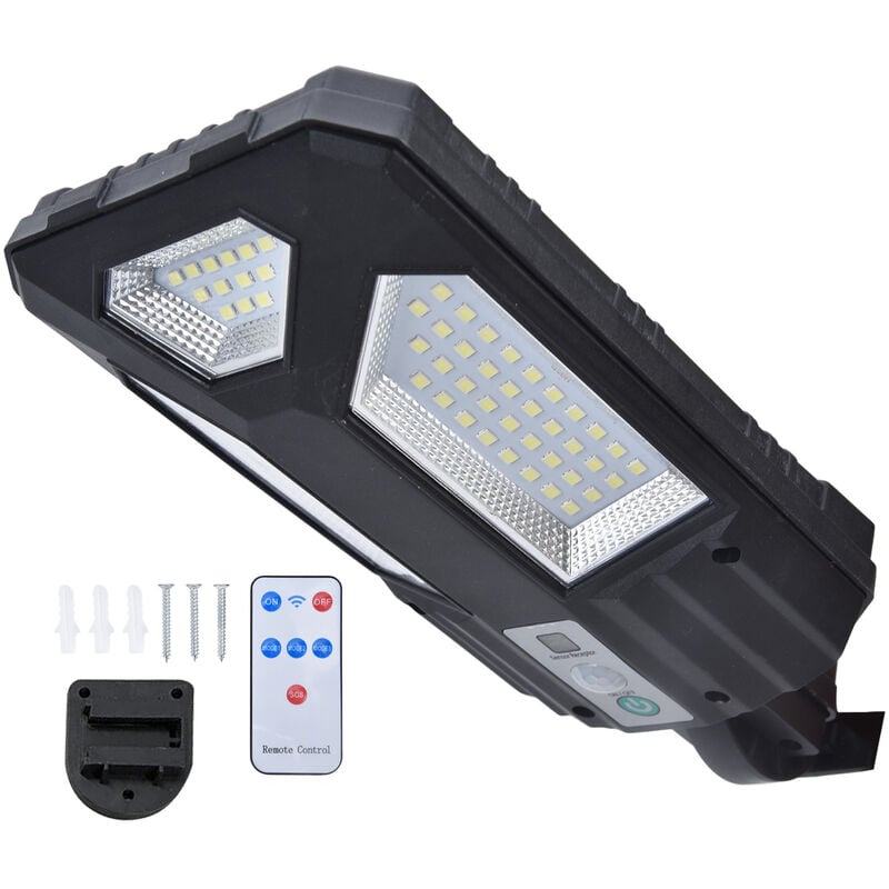 87LED lumière solaire jardin lumière détecteur de mouvement lampadaire IP65 étanche applique murale extérieure avec télécommande pour cour