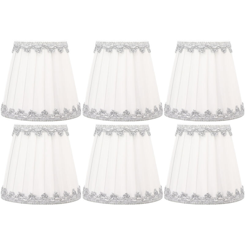 6 pièces abat-jour en tissu moderne Simple bougie lustre abat-jour de Table abat-jour pour salon - Jeffergarden