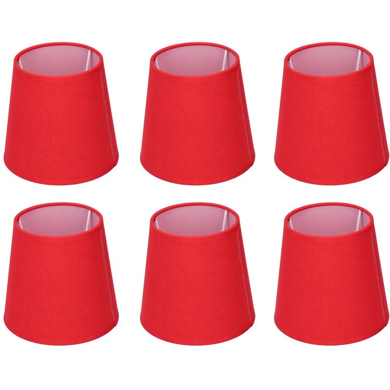 Abat-jour moderne en tissu Simple, 6 pièces, Film intérieur suspendu, couverture d'abat-jour pour lampes E14 - Jeffergarden