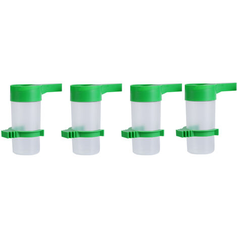 Jeffergarden Abreuvoir pour animaux de compagnie, 4 pièces, Clip d'abreuvoir pour Cage à oiseaux, perroquet, calopsitte, perruche