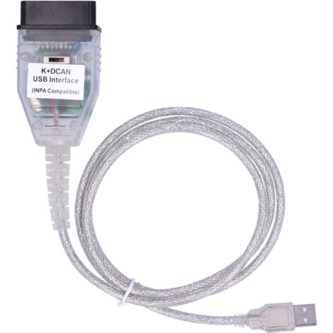 Jeffergarden Adaptateur de câble OBD 1224 V avec interrupteur pour outil de diagnostic de panne de voiture K+CAN K+DCAN