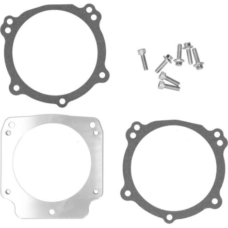 Jeffergarden Adaptateur de corps d'accélérateur en alliage d'aluminium, adaptateur de corps d'accélérateur robuste à 2 joints et 7 vis avec trou traversant de 3,6 pouces pour corps d'accélérateur pour