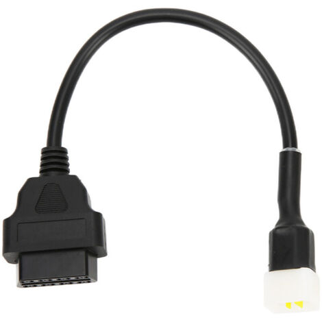 Jeffergarden Adaptateur de diagnostic OBD2 à aiguille, outil de détection de panne de moteur en plastique pour moto Delphi