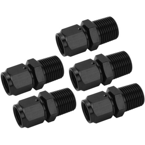 Jeffergarden Adaptateur de Réservoir d'huile 6AN à 3/8 Facile à Changer Adaptateur 6AN Femelle à 3/8 NPT Mâle Alliage d'aluminium pour l'eau