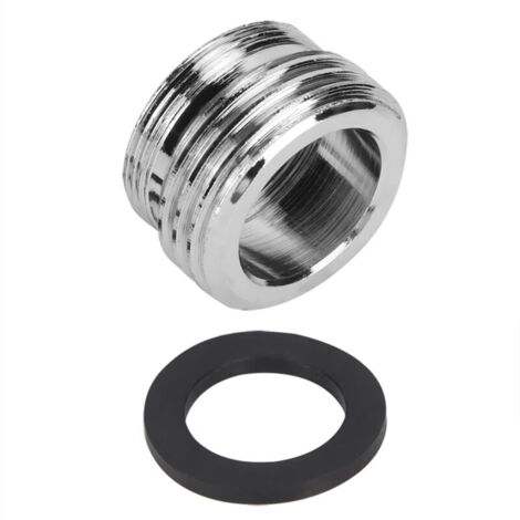 Jeffergarden Adaptateur de tuyau en laiton, inverseur de robinet argenté pour robinets de salle de bain et de jardin