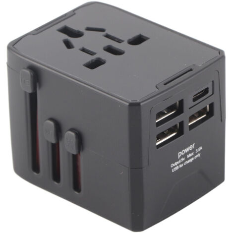 Jeffergarden ‌Adaptateur de Voyage International Universel, Convertisseur de Prise avec Sorties Multiples - Pour USA, UE, UK, AU - Compact et Portable‌