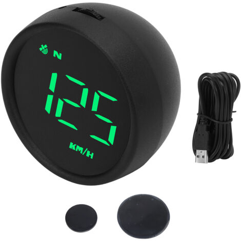Jeffergarden Affichage tête haute (HUD) de 2,6 pouces, GPS, compteur de vitesse, multifonction, rappel de survitesse, fatigue au volant, pour voiture, moto, SUV, fourgonnette, camping-car, bus, feu ve