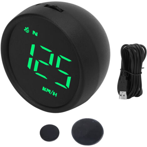 Jeffergarden Affichage tête haute (HUD) de 2,6 pouces, GPS, compteur de vitesse, multifonction, rappel de survitesse, fatigue au volant, pour voiture, moto, SUV, fourgonnette, camping-car, bus, feu ve