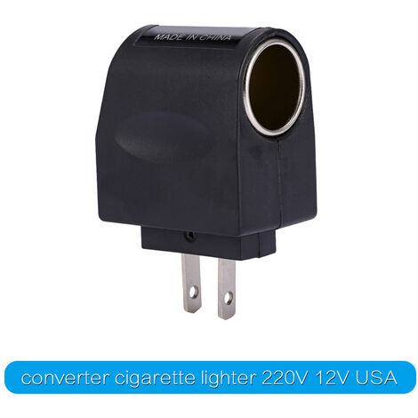 Jeffergarden Alimentation murale AC à 12V DC chargeur de voiture allume-cigare convertisseur adaptateur prise américaine