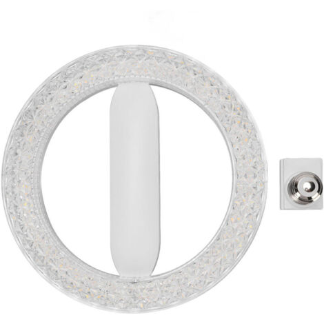 Jeffergarden ‌Ampoule LED ronde E27‌ 24W ‌3 températures couleur‌ cristal éco énergie pour plafonnier lustre