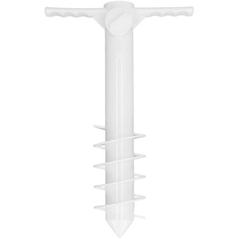 Jeffergarden Ancrage de sable multifonctionnel pour parasol de plage, support sécurisé avec 5 vis à spirale pour pelouse et parc aquatique