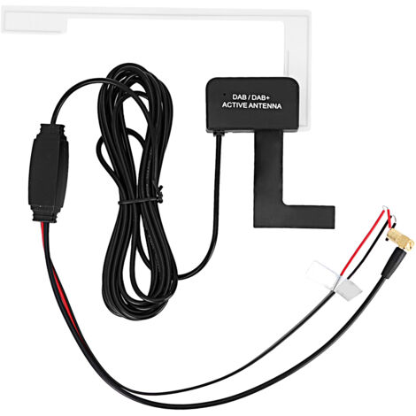 Jeffergarden Antenne de Voiture Fil de Voiture de 3 Mètres Antenne Dissimulée par Patch Radio Numérique 20db Adhésif Antenne Dab SMB 12V