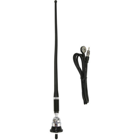 Jeffergarden Antenne Passive d'autoradio en caoutchouc souple, amplificateur intégré universel, antenne Radio AM FM pour véhicule, voiture, camion