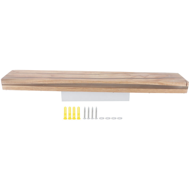 Jeffergarden Applique murale LED en bois, lampe frontale rotative pour miroir, chambre à coucher, chevet, 7W, 110-265V