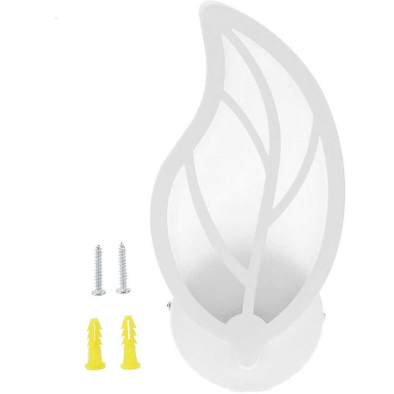 Jeffergarden - Applique murale led moderne en forme de feuille en acrylique, luminaire décoratif d'intérieur, idéal pour une chambre à coucher ou un