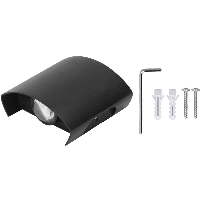 Jeffergarden Applique Murale LED tanche Décorative en Alliage d'Aluminium Noir Applique Murale pour Extérieur 110265V Lumière Chaude