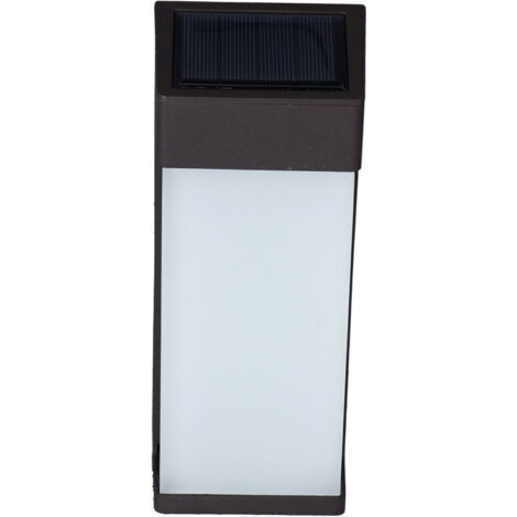 Jeffergarden Applique murale solaire LED en verre, étanche et antirouille, économie d'énergie pour l'éclairage extérieur