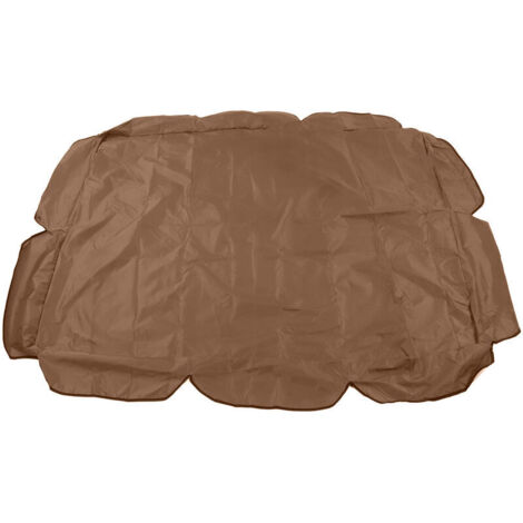 Jeffergarden Auvent pivotant Oxford 210D avec revêtement argenté, imperméable, résistant aux UV, pour extérieur, patio, chaise de cour, 142 x 120 x 18 cm, café