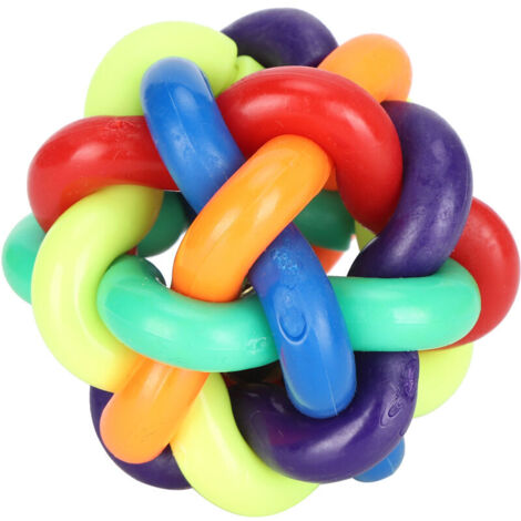 Jeffergarden Balle colorée de taille moyenne, jouet démonté pour enfants et animaux domestiques, balle à presser douce